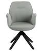 Aura SWIVEL CHAIR light gray UPHOLSTERED wooden legs