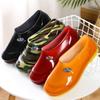 Low-top orange men's rain shoes fashionable red rubber shoes women's non-slip light mouth black PVC water shoes low tube outdoor
