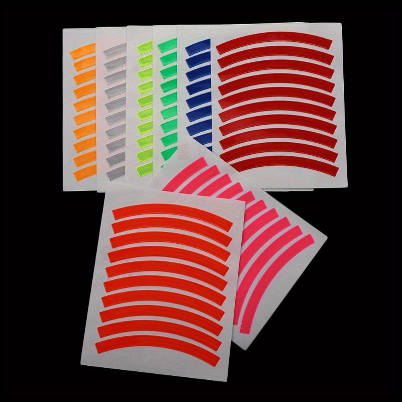 10 szt./arkusz Odblaskowa Naklejka na Oponę do Motocykli i Rowerów - Zwiększ Widoczność i Bezpieczeństwo w Nocy