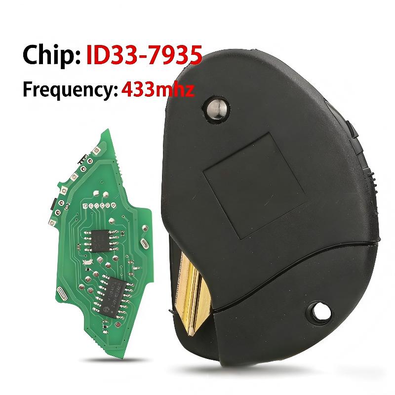 Keyless Entry Folding Remote Car Key Fob with Chip Secure Replacement for Autos Heavy Duty for Daily Rides