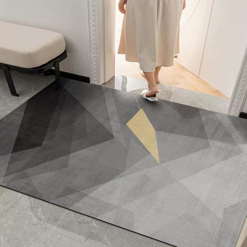 PVC Entry Door Floor Mat Kitchen Waterproof and Oil-proof Carpets Bathroom Non-slip Carpet Large Area Balcony Rugs Easy To Clean