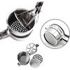 Stainless Steel Manual Potato Masher, Potato Ricer, Vegetable Masher, Fruit Juicer, Multifunctional Kitchen Utensil (Style A)