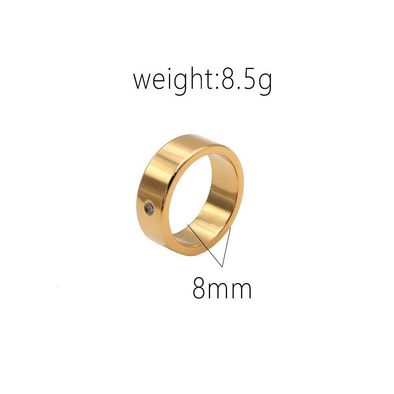 Französische Titanstahlringe für Herren und Damen, Gleicher Partner Schmuck, besetzt mit Zirkon Schmuck, Modischer und Schlichter Ring Schmuck