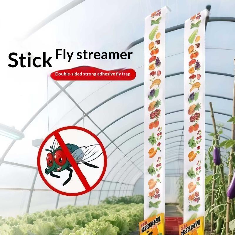 Sticky Fly Ribbon Double Sided Strong Adhesive Perfect For Home Kitchen Indoor Fly Control one size