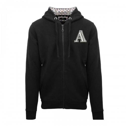 Aquascutum Mens Classic Big Logo Full Zip Hoodie