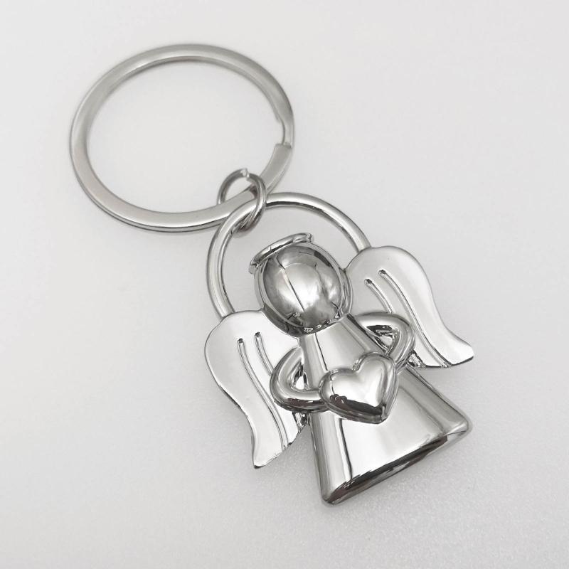 Trendy Angel Wing Keyring Protective Amulet for Men Women Backpack Pendant Decor