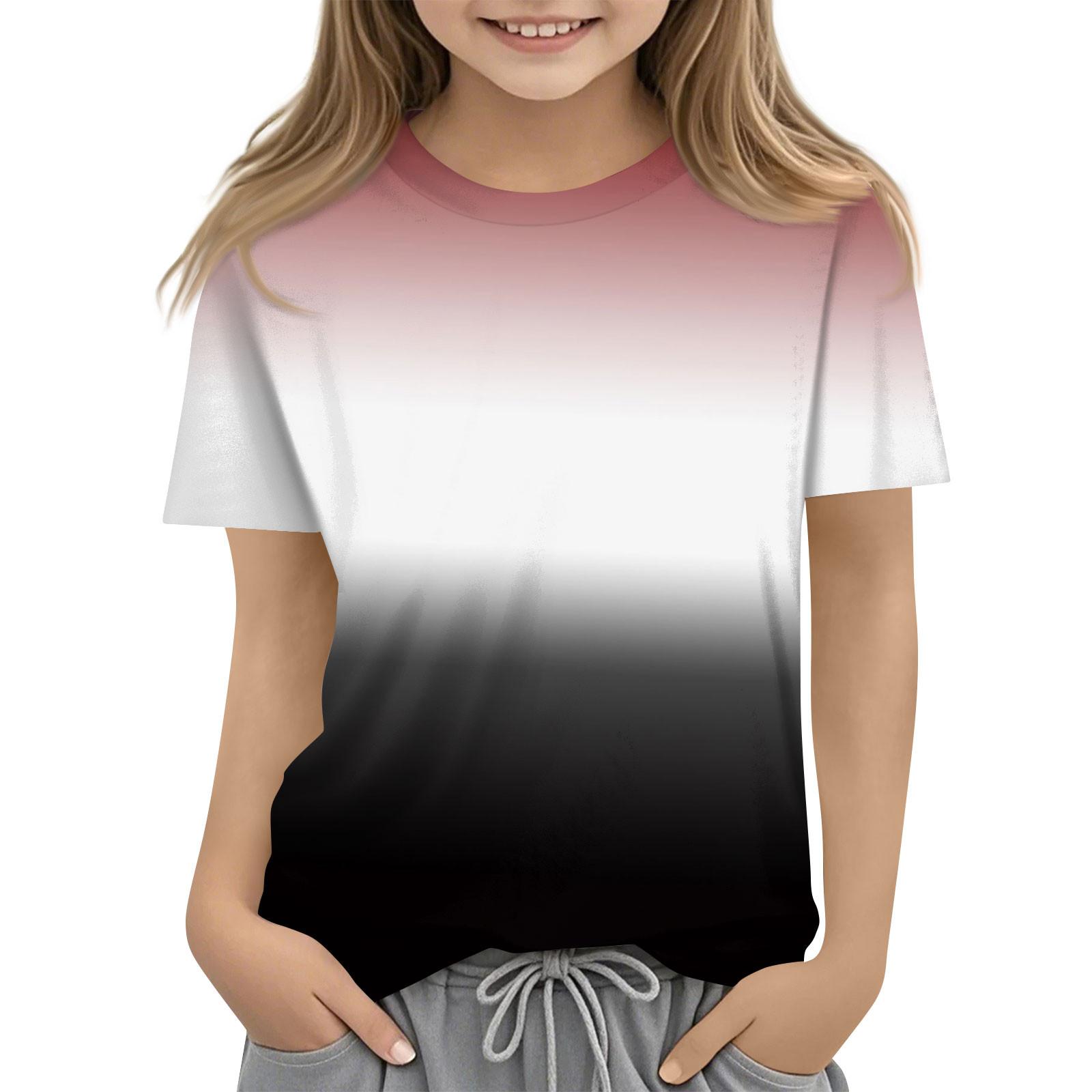 

Детская модная повседневная футболка с коротким рукавом и круглым вырезом 160 белый