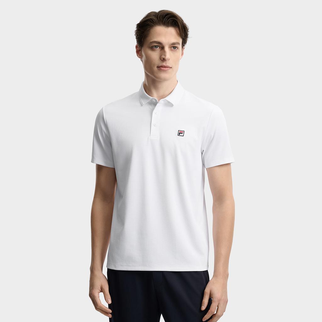 Fila Heritage Simple Classic Casual Versatile Comfortable Short Sleeve Polo Shirt Men Tops White F51M628101FWT