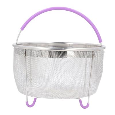 Mesh Steaming Basket Stainless Steel Strainer Insert Fits 6 Qt Pressure Cookers Pots with Handle