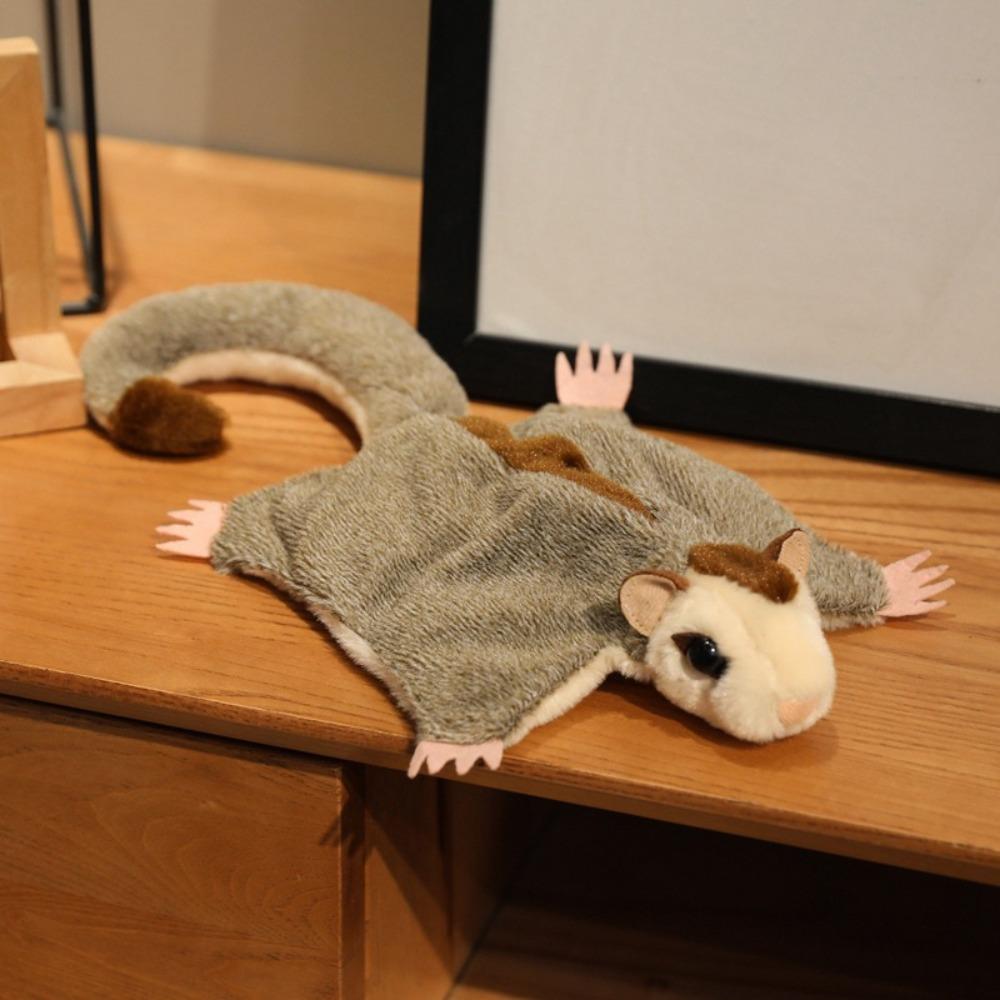 

Stuffed Flying Animal Cotton Doll Simulation Australian Flying Squirrel Doll Birthday сірий
