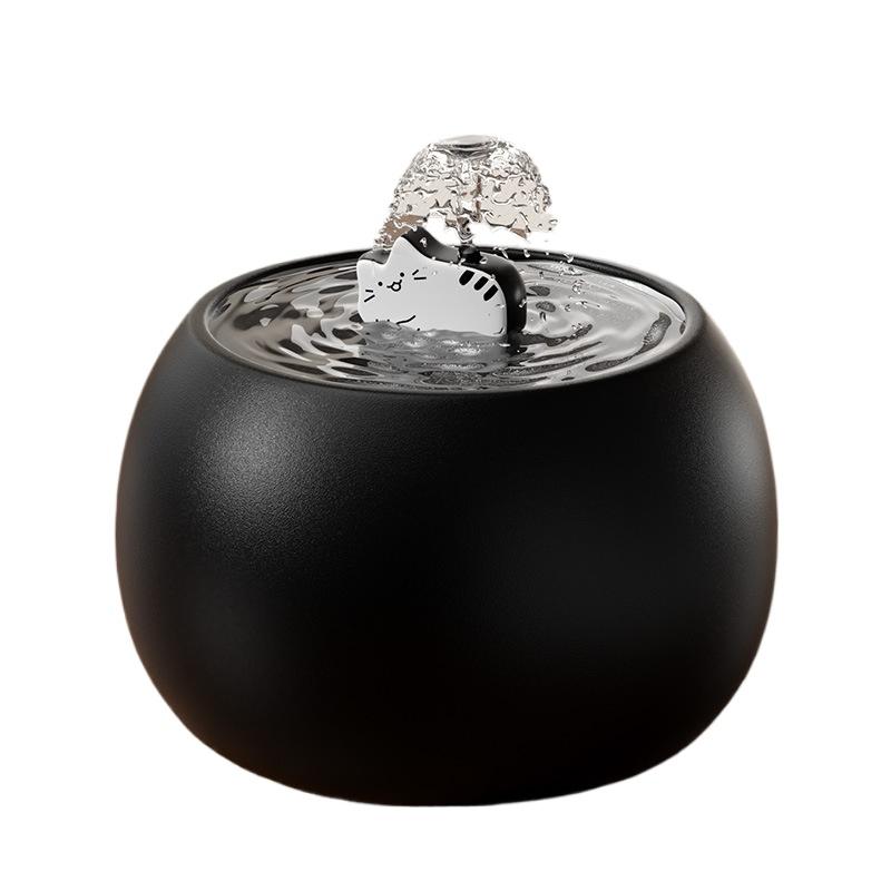 

Большая емкость для кошек, кремовый цветок, керамический диспенсер для воды, электрический циркуляционный диспенсер для живой воды для собак, товары для животных 1L