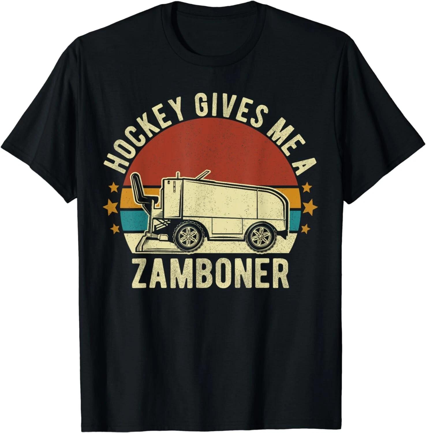 Hockey Gives Me A Zamboner Funny Hockey Fan Mens Gift Unisex T-Shirt XL