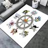 One Piece Jolly Roger Logo Teppich für Wohnzimmer Schlafzimmer Zuhause Sofadekoration, rutschfeste Spielmatte für Kinder