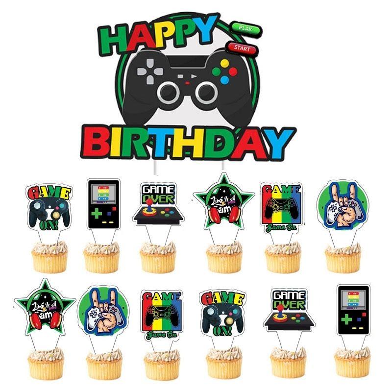 Gamepad Game-themed Birthday Set for Children's Birthday Party Decorations