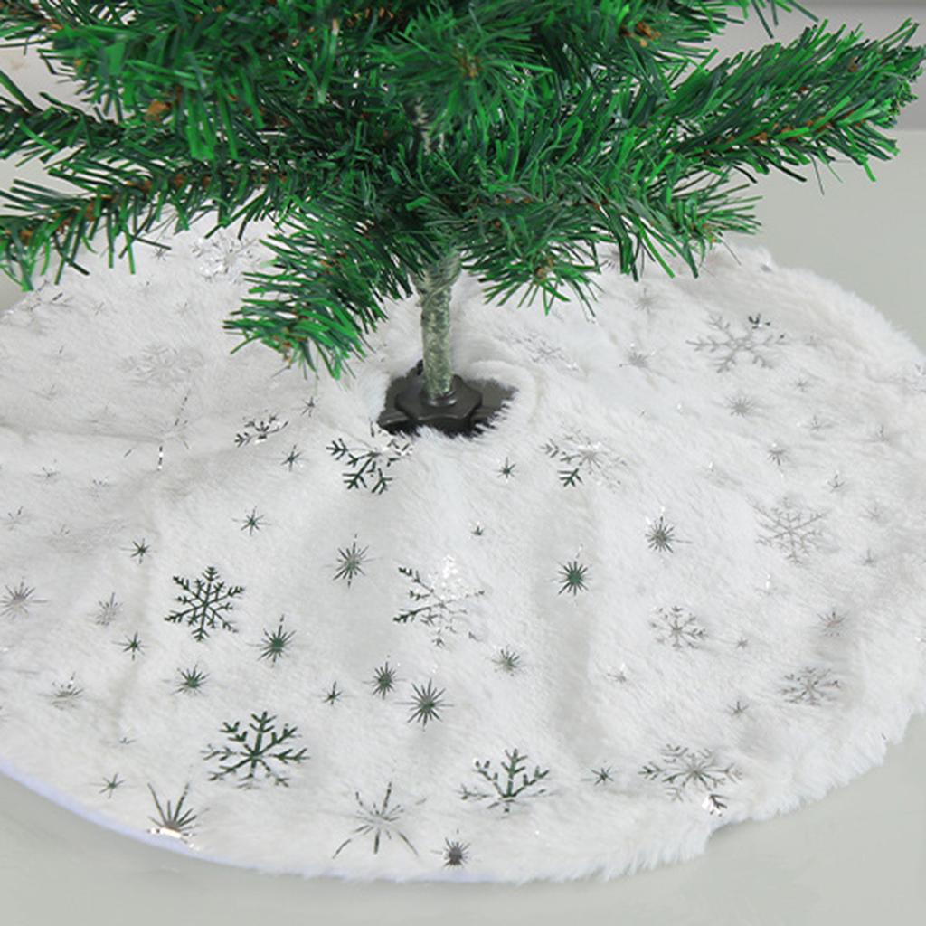 Snow Mini Christmas Tree Skirt Desktop Christmas Tree Base Decoration Cute Star Tree Skirt Ornaments