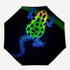 1PC Frog, Poison Dart Frog Automatic Windproof Umbrella 8 Rib Portable Folding Black Iron Frame for Outdoor, Beach, Travel, Beach Umbrella,S32
