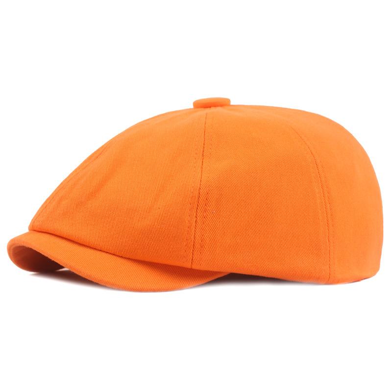 Bavlněný baret Pánská malířská čepice Newsboy čepice Klobouk Rybí kost Osmihranný klobouk
