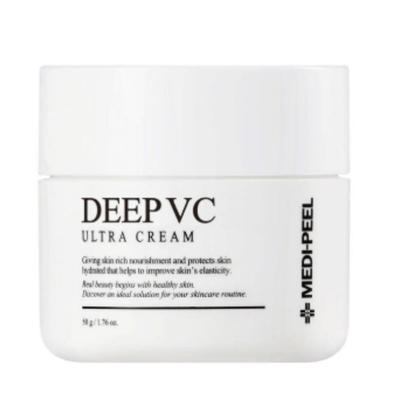 MEDIPEEL Deep VC Ultra Krem 50g | Rozjaśniający i Przeciwzmarszczkowy Krem Nawilżający z Witaminą C i Kolagenem