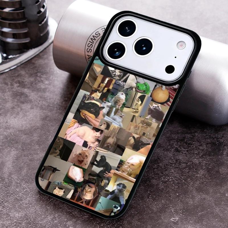 Crying Cat Meme Phone Case For iPhone 17 16 15 14 13 12 11 Pro Max Plus 17Air Soft Silicone Cover