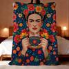 Coperta Plaid Frida Kahlo Leggera 240g Coperta in Flanella Morbida Delicata sulla Pelle per Rinfrescarsi in Estate