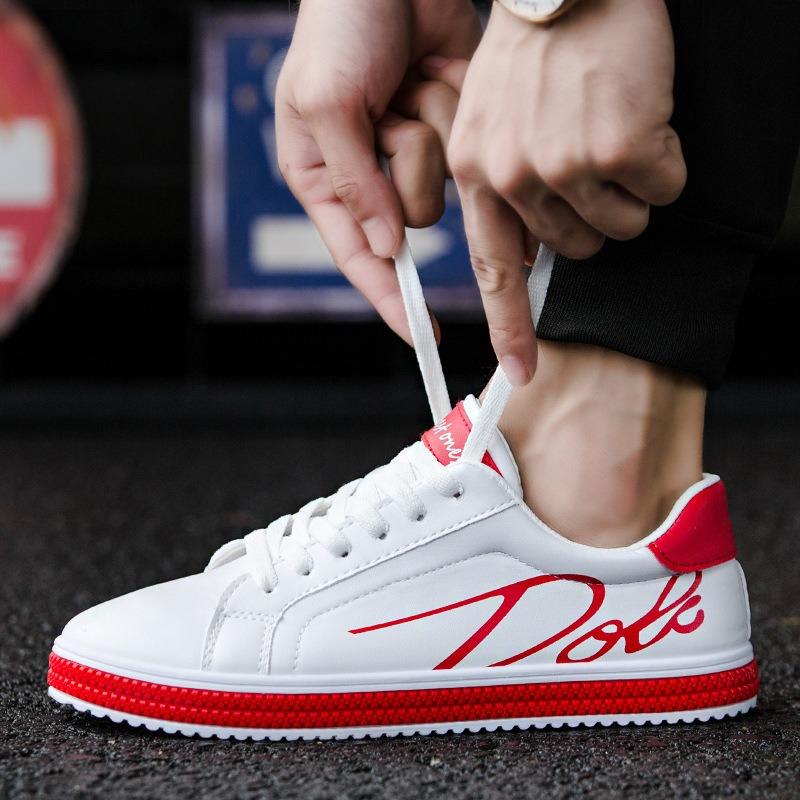 

Autumn new men s shoes board shoes fashion sports casual shoes men s little white tide shoes low-top blue single shoes 44