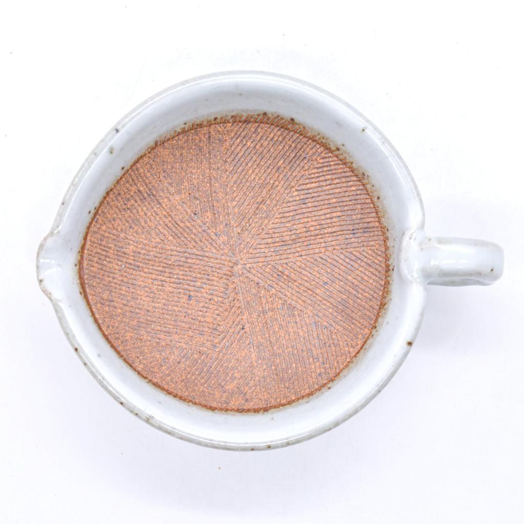 Mino Ware Katouen Mini Shallow 13cm with White Made in Product Mortar, Small, Approx. Wide, Handle, Straw, Ceramic, Japan, Number 523-0052