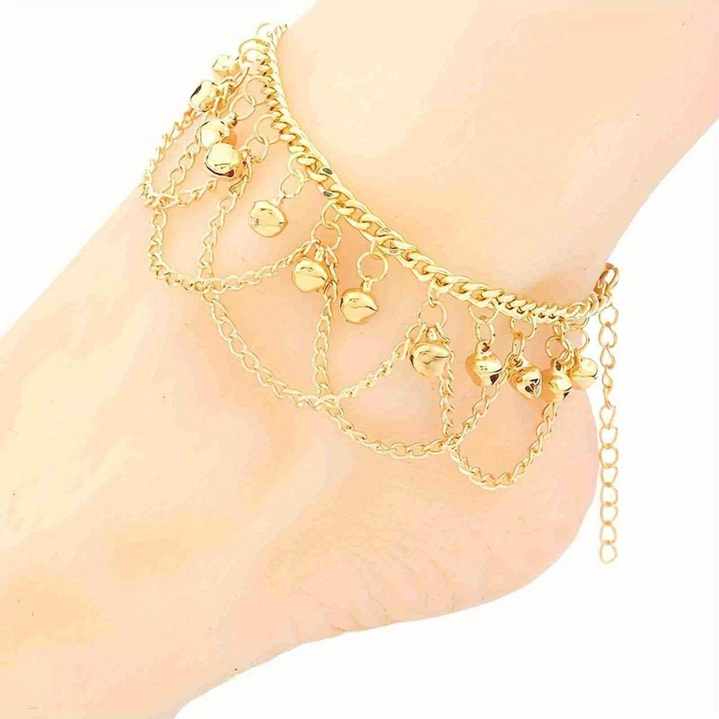 European and American women's fashionable bohemian chic Su bell ankle chain
