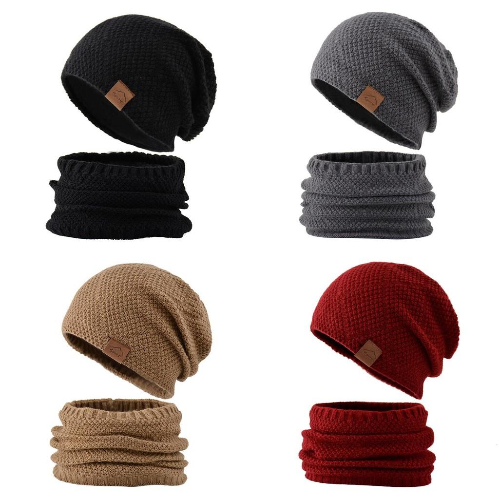 Knitted Mens Winter Beanie With Neck Warmer For Cold Weather Outdoor Activities