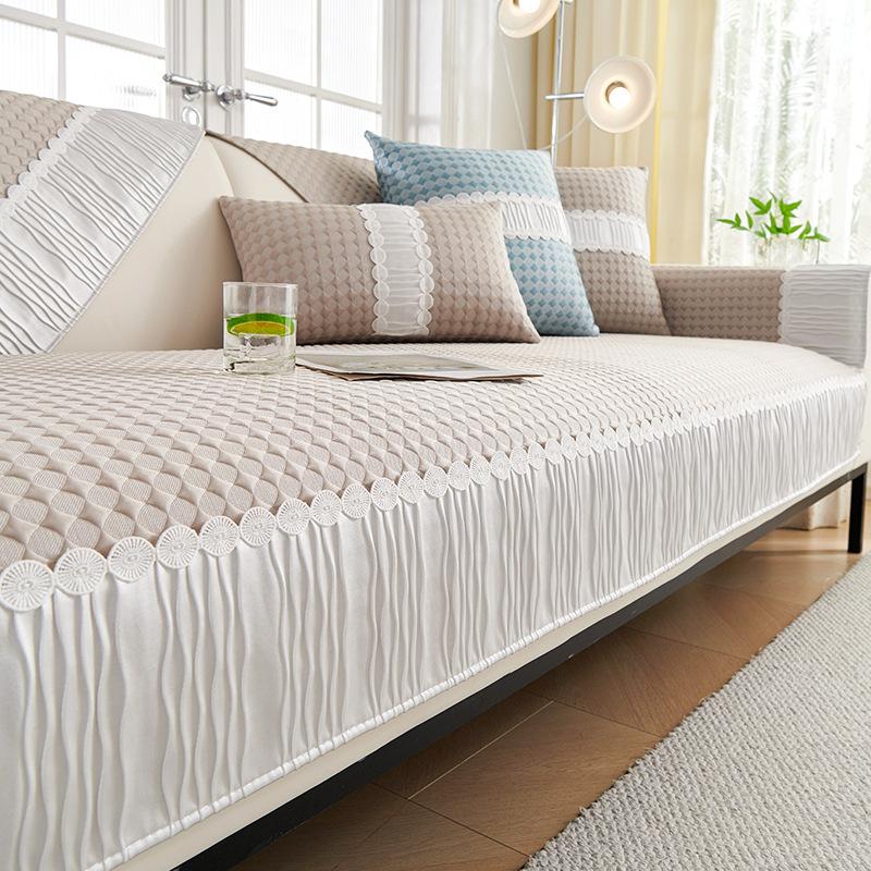 

Летний прохладный дуду ледяной шелк диванный коврик коврик коврик нескользящий чехол для дивана 2025 новый премиальный холодный чехол для дивана 70*70cm