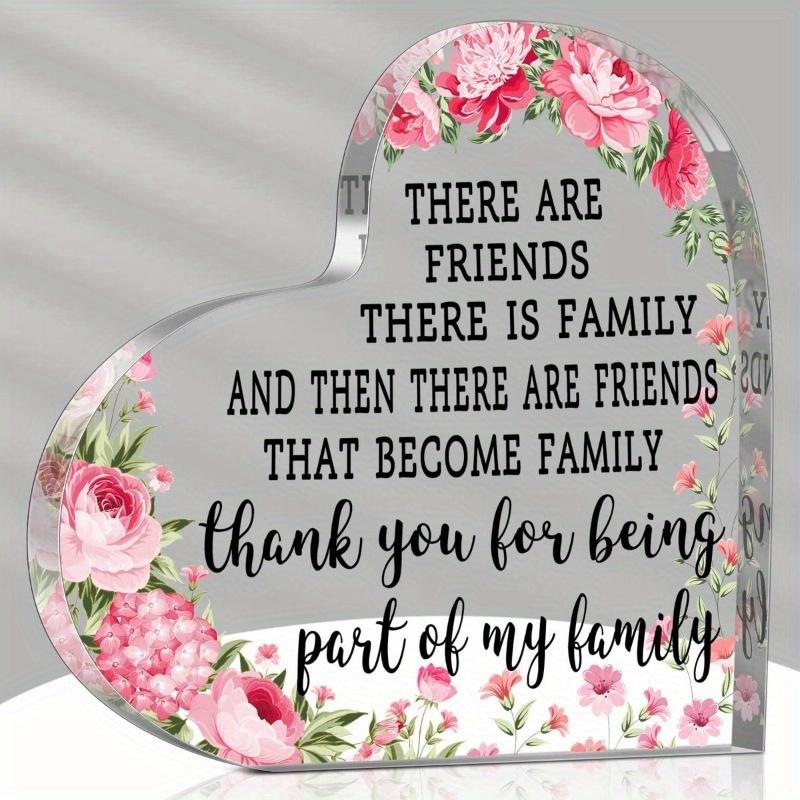 

Floral Friendship Plaque - Heartfelt Keepsake for Coworkers & Retirement чистый