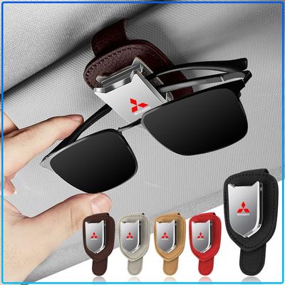 Auto Sun Visor Glasses Box Sunglasses Clip Card Ticket Holder Stand For Lancer Lancer ASX Outlander 2 3 Pajero Mirage Exzos Pajero 4