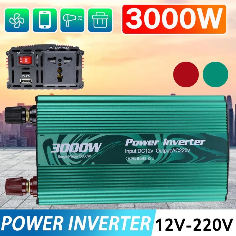 DC12VToAC220V Modified Sine Wave Inverter Voltage Transformer Power Converter Solar Adapter Universal Car Inverter 3000W