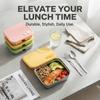 Portable Fruit Salad Food Container For Kids Students 2Pcs/Set Stackable 304 Stainless Steel Bento Lunch Box Microwave Heatable