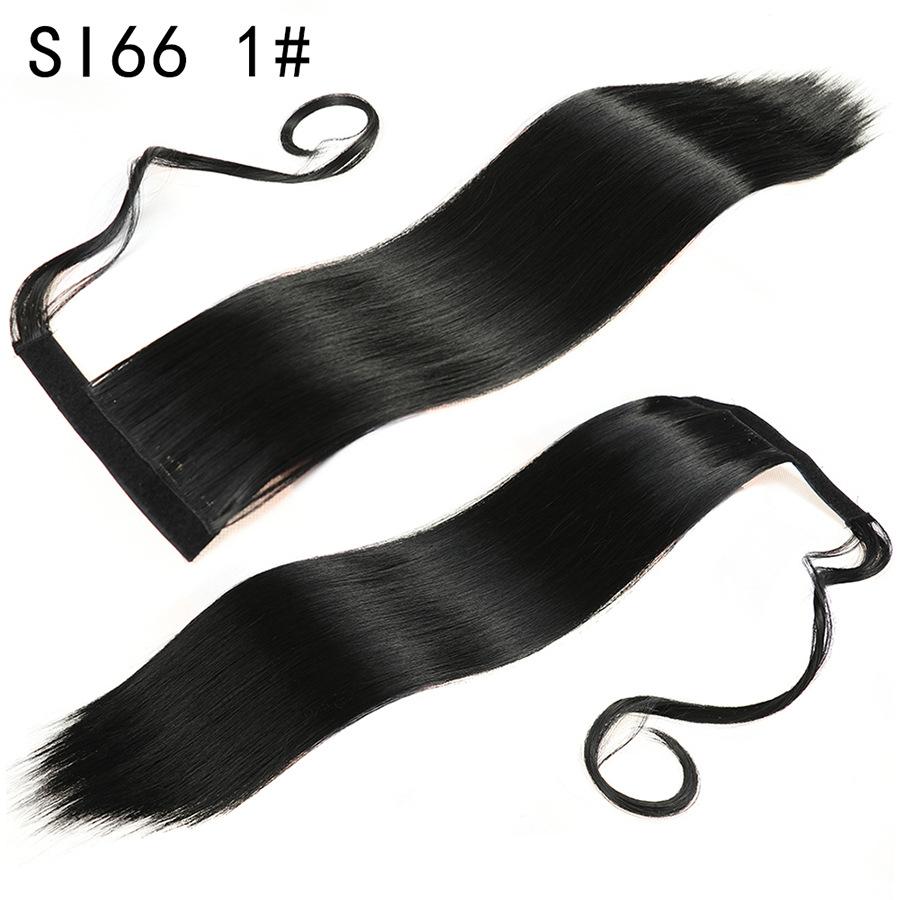 LISI HAIR Synthetic Fibers Are Clipped Onto A Ponytail Hairpin To Extend The Length of A Woman's Hair At High Temperature
