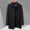 Autunno e Inverno Lana Cappotto di Lana da Uomo Medio e Lungo Imbottitura in Piuma Rimovibile Cappotto di Lana Papà Abbigliamento da Uomo