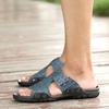 Man Alligator Pattern Simply Wear Sandals 2024 Summer Beach Sandals Leather Sandals Men Designer Shoes Breathable Casual Shoes