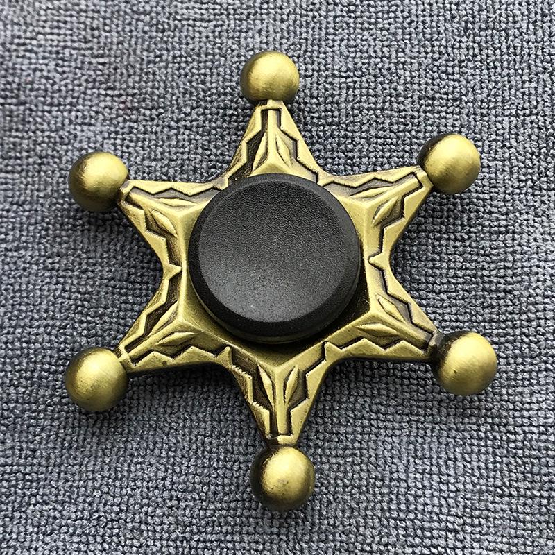 Fidget Finger Spinner Antike Messingfarbe Legierung Metall Handspinner Stressabbau Dekompressionsspielzeug für Kinder Erwachsene Lustige Geschenke