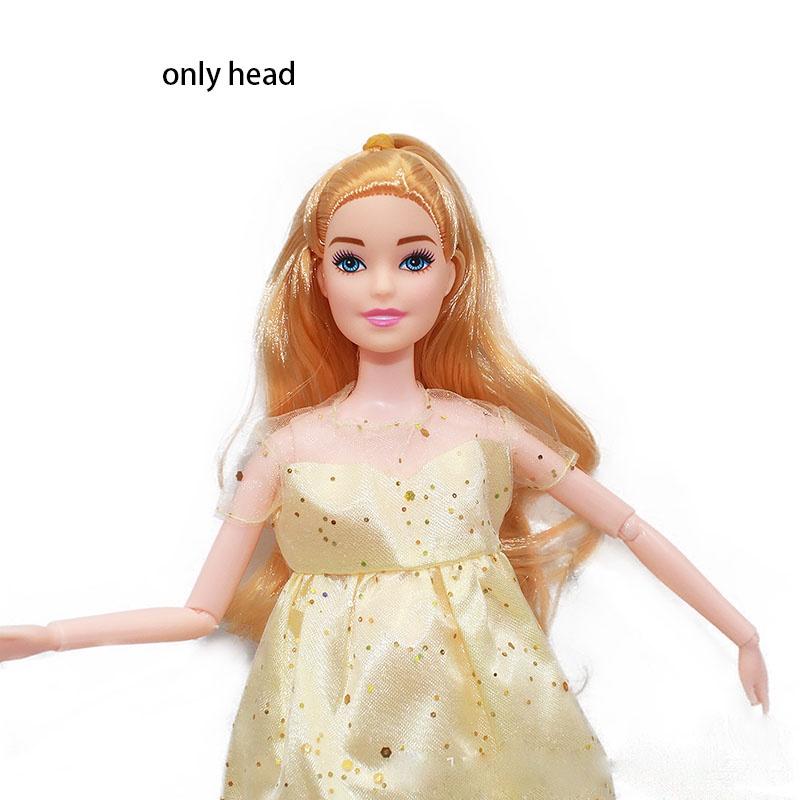

11-inch 30cm 6-part Jointed Big-bellied Pregnant Naked Doll With Detachable Belly Golden Hair