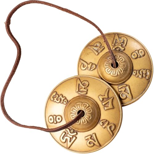 DANNY LIB Ting Shovel Premium Six-Syllable Mantra for Purification, Yoga, Meditation, and Sound, Copper, Tibetan Esoteric Buddhist Ritual Tool (Mantra
