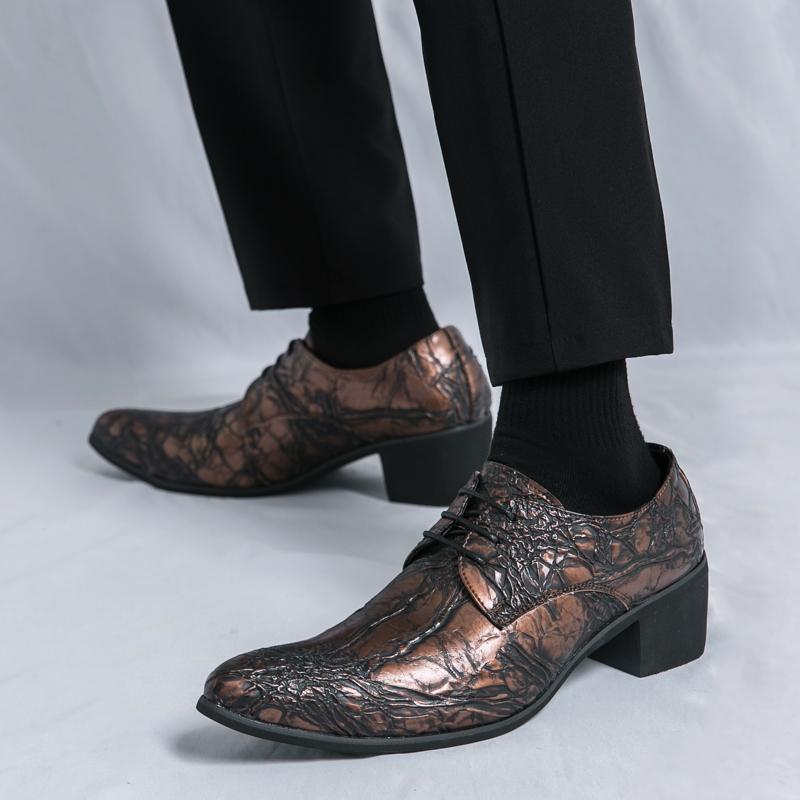 Men Dress Derbys Formal Business Leather Shoes Black Pointed Toe Tuxedo Wedding Shoes Plus Size