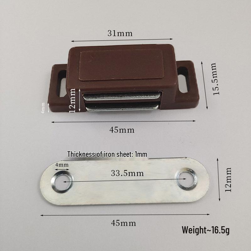 ABS Plastic Single Door Magnetic Catch Clip for Cabinet/Wardrobe