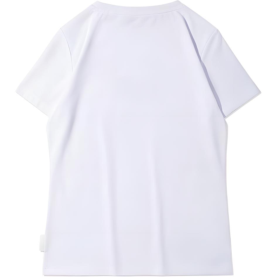 Li Ning X Line Friends Collaboration Sports Fashion Series Cartoon Fun Print Round Neck Short Sleeve T-Shirt Women Tops White AHSR808-3