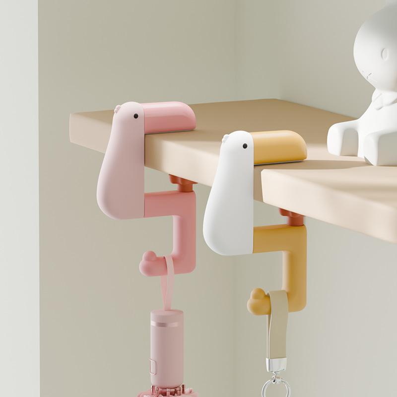 Cute Duck Desk Hook Adjustable Backpack Hook for School, Table Edge, 15kg Capacity