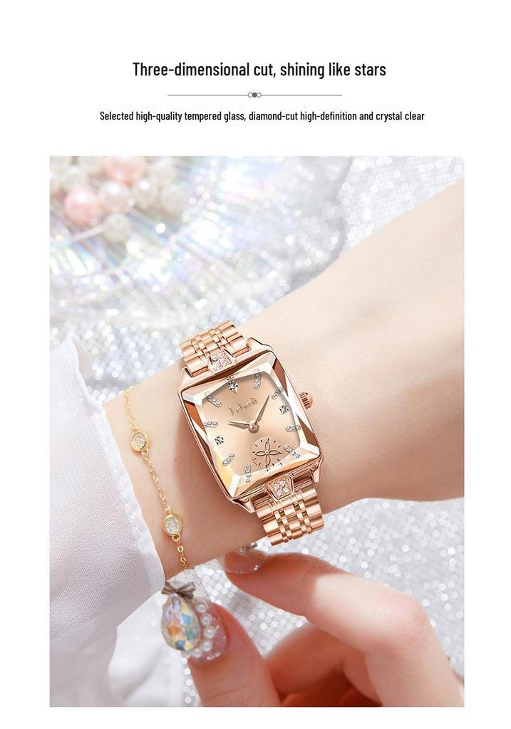 La Baoli Women's Waterproof Quartz Steel Band Wristwatch - Popular Style LA613