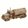 Creative Wooden Puzzles Diy Construction Models Set Assembly 3D Mechanical Trucks Cars Montessori Desk Toys Kit For Adults Kids
