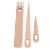 3pcs Weaving Needles Wooden Large Eye Weaving Crochet Needles for DIY Crafts Household Waving Sewing