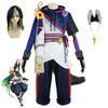 Genshin Impact Cosplay Costume Tighnari Cosplay Outfit Light Blue Full Set Costume Role-Playing Anime Game In Stock