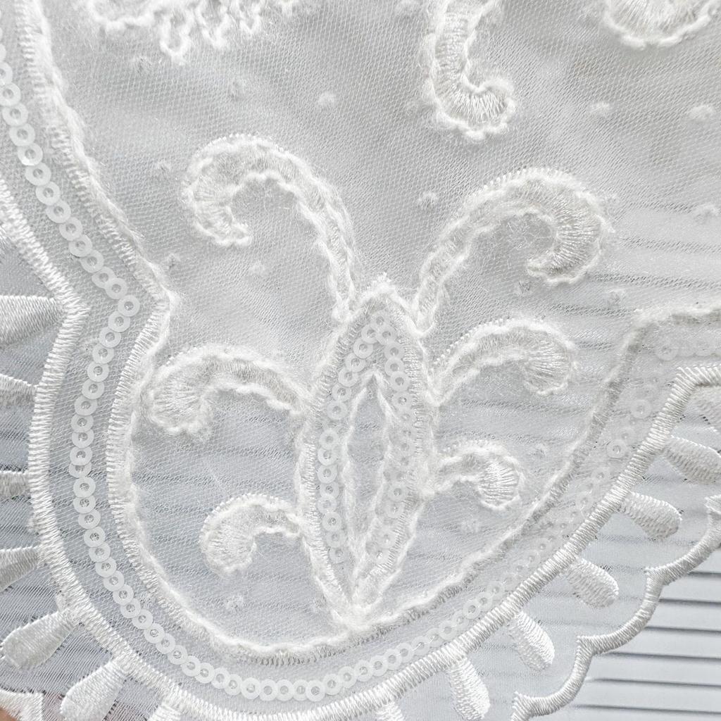 Autumn/Winter Detachable Wool Embroidered Lace Ruffle Collar Dickey