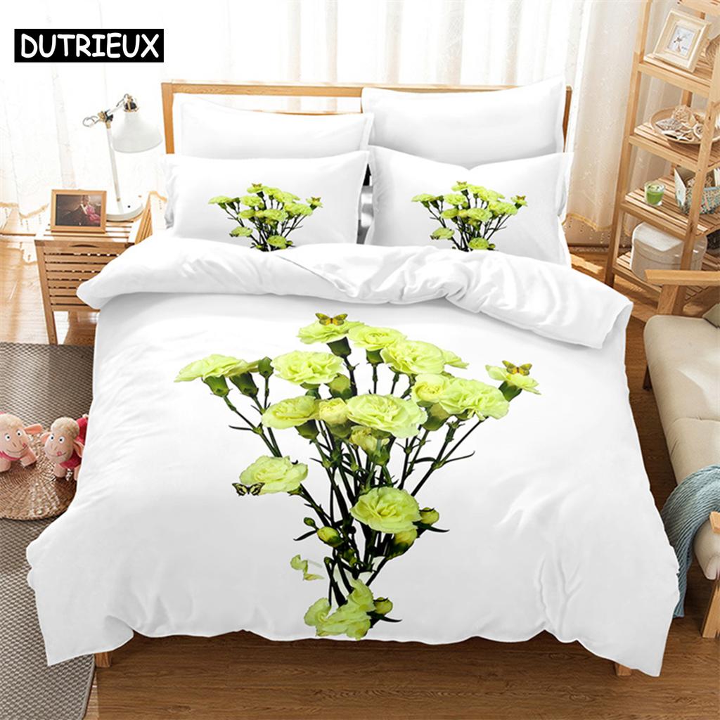Comforter Pink Rose Queen Bedding Set Lovers Kids Bedding Digital Printing King Size Bedding Set