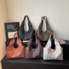 Women's Retro Korean Style Large Capacity PU Tote Bag for Versatile Use